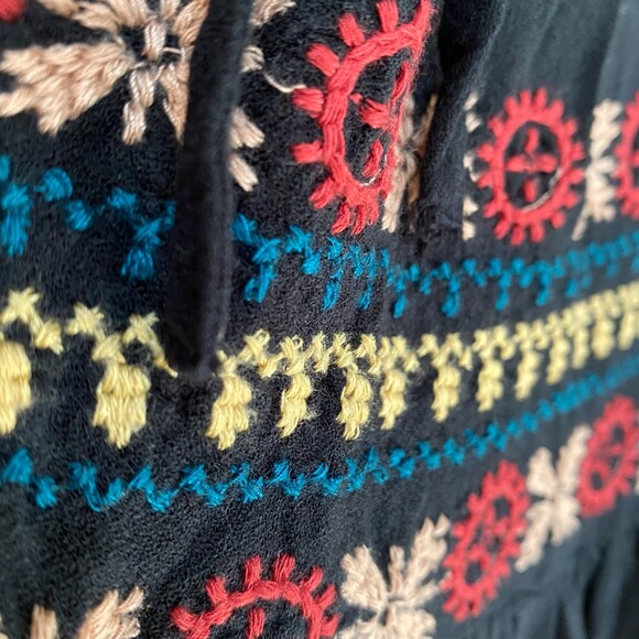 American Eagle Outfitters Dress Ebroidered Boho Fairycore Bell Sleeves Size XS - Picture 7 of 15